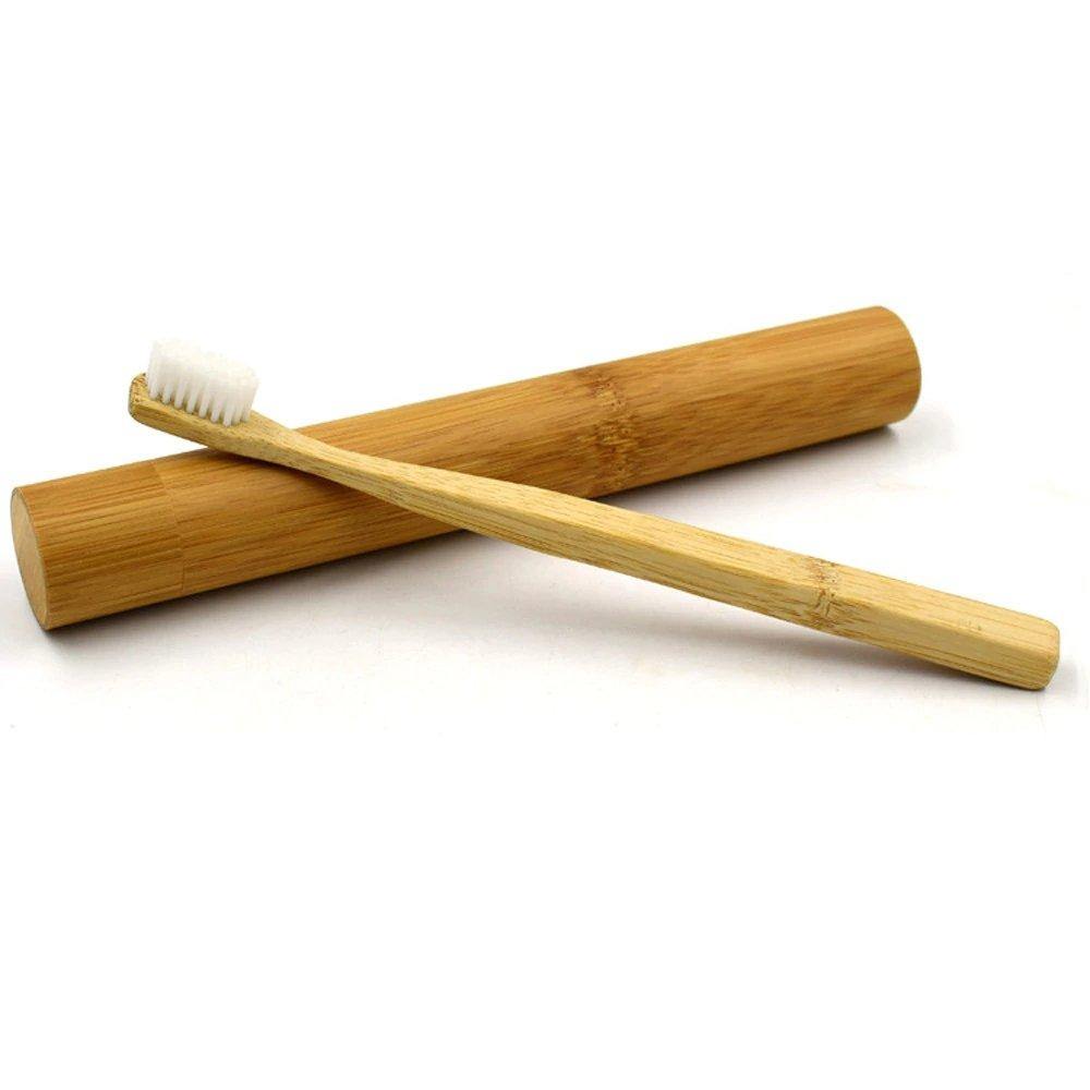 Bamboo Antibacterial Tube For Toothbrush - Earth Thanks - Bamboo Antibacterial Tube For Toothbrush - anti-microbial, antibacterial, antimicrobial, bamboo, bathroom, beauty, body care, box, camping, cleaning, compostable, container, food, handmade, health, home, house, makeup, non toxic, office, outdoor, picnic, plant trees, recyclable, recycle, recycle friendly, restroom, reusable, school, self-care, stationery, sterile, sticks, teeth, toilet, tools, toothbrush, travel, vegan friendly, wood, wooden