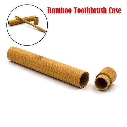 Bamboo Antibacterial Tube For Toothbrush - Earth Thanks - Bamboo Antibacterial Tube For Toothbrush - anti-microbial, antibacterial, antimicrobial, bamboo, bathroom, beauty, body care, box, camping, cleaning, compostable, container, food, handmade, health, home, house, makeup, non toxic, office, outdoor, picnic, plant trees, recyclable, recycle, recycle friendly, restroom, reusable, school, self-care, stationery, sterile, sticks, teeth, toilet, tools, toothbrush, travel, vegan friendly, wood, wooden