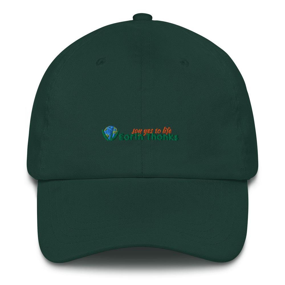 Earth Thanks Baseball Hat - Earth Thanks - Earth Thanks Baseball Hat - natural, vegan, eco-friendly, organic, sustainable, attractive, bathing cap, cap, clothing, cute, happy, hardhat, hat, headdress, industry, male, man, worker