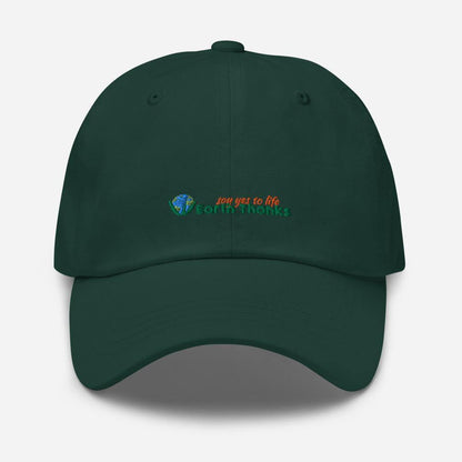 Earth Thanks Baseball Hat - Earth Thanks - Earth Thanks Baseball Hat - natural, vegan, eco-friendly, organic, sustainable, attractive, bathing cap, cap, clothing, cute, happy, hardhat, hat, headdress, industry, male, man, worker