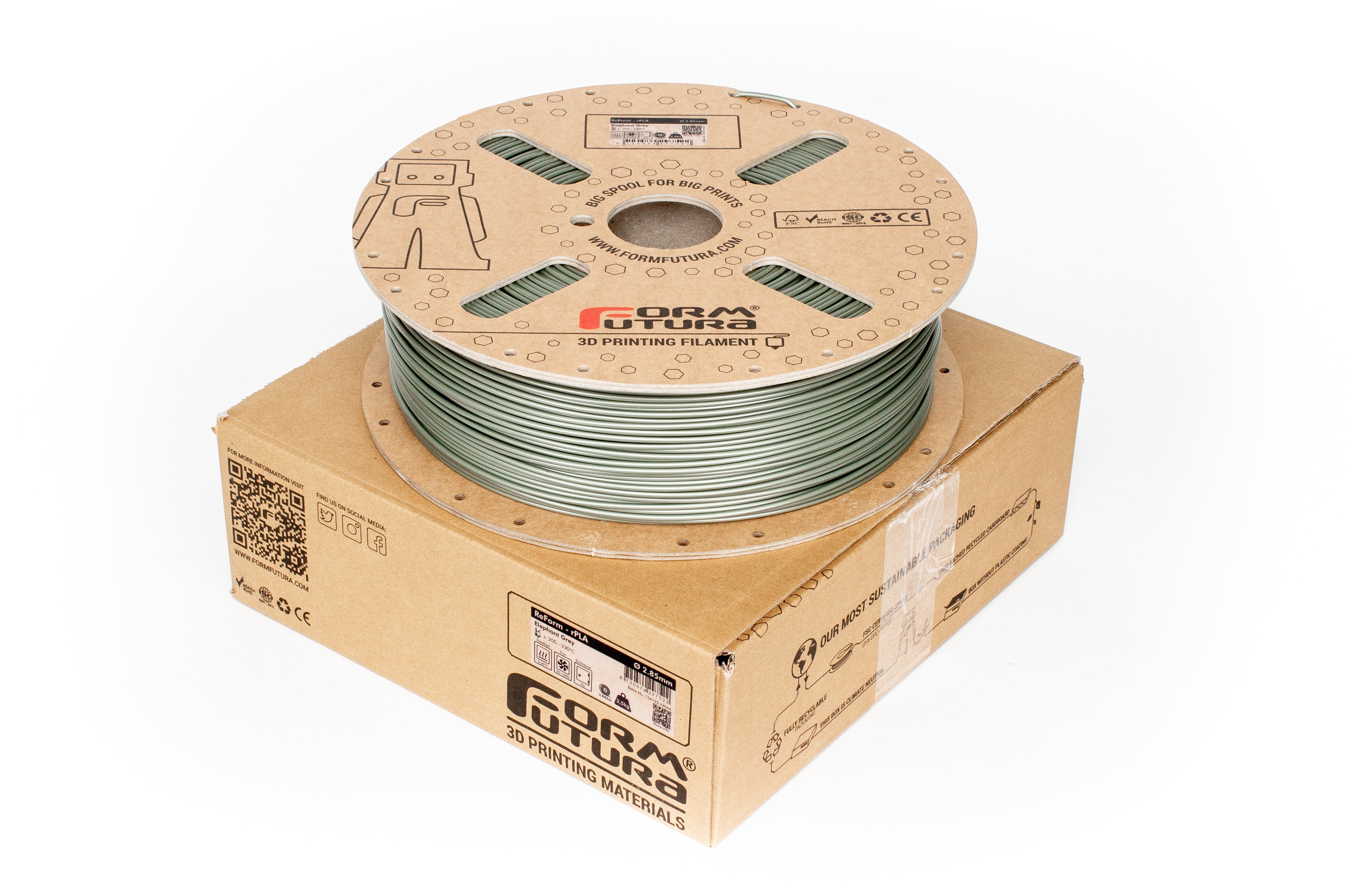 Sustainable 3D Printer PLA Filament Made from Recycled Materials - 2.85mm Spool