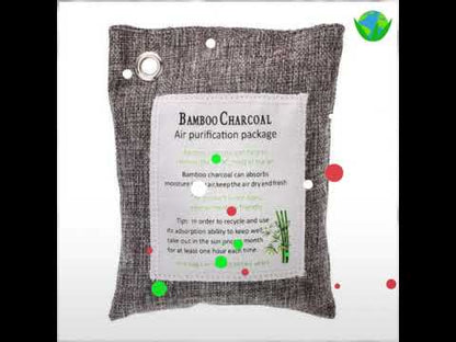 Natural Bamboo Charcoal Bags - Antibacterial Air Purifier, Shoe Deodorizer, Odor Eliminator