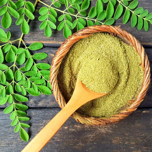 Polvere di foglie di moringa organica