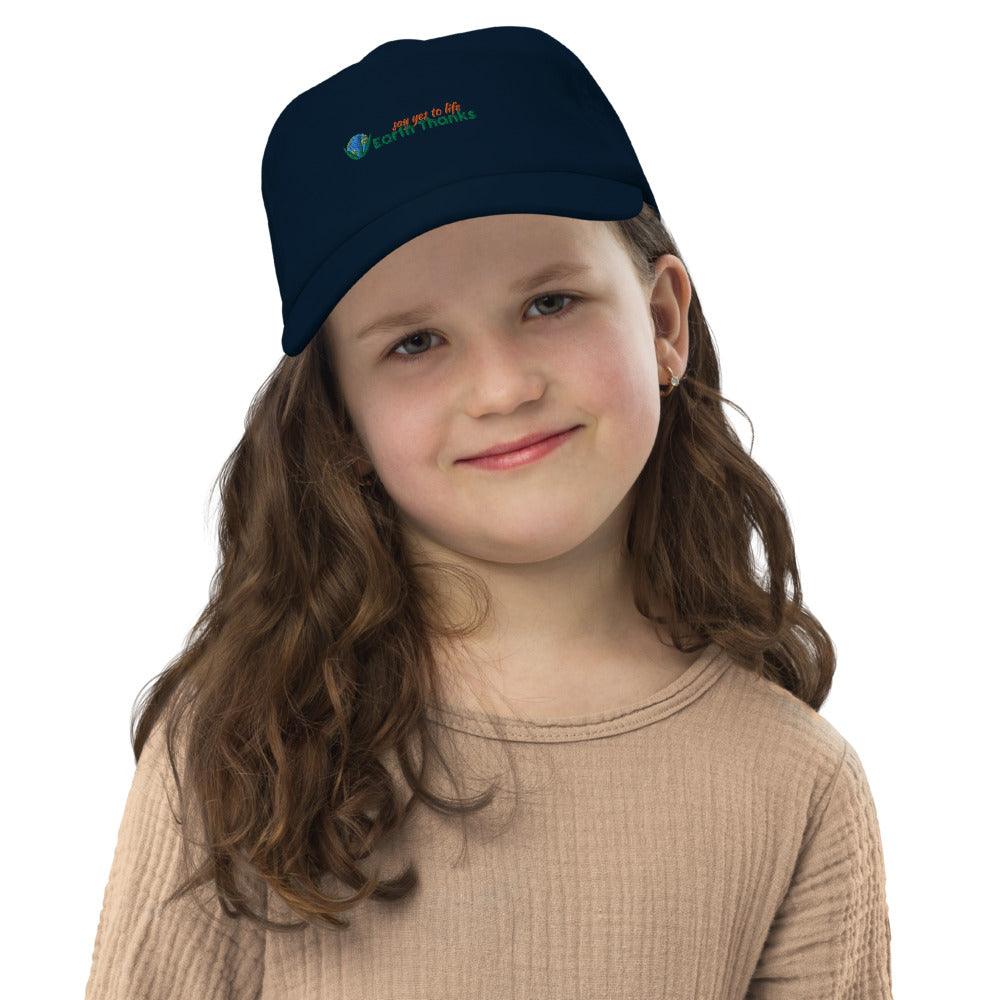 Kids cap Say Yes to Life Earth Thanks - Earth Thanks - Kids cap Say Yes to Life Earth Thanks - natural, vegan, eco-friendly, organic, sustainable, back to school, biodegradable, cap, cotton, hat, kids, kids fashion, natural, non-toxic, plastic-free, school, unisex, vegan