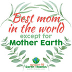 Best mom in the world - Organic cotton t-shirt dress - Earth Thanks - Best mom in the world - Organic cotton t-shirt dress - natural, vegan, eco-friendly, organic, sustainable, apparel, cotton, dress, eco fashion, eco textiles, embroidery, organic cotton, outfit, sport, sports wear, sportswear, T-shirt dress