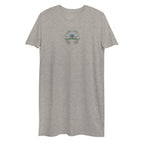 Say no to plastic - Organic cotton t-shirt dress - Earth Thanks - Say no to plastic - Organic cotton t-shirt dress - natural, vegan, eco-friendly, organic, sustainable, apparel, cotton, cotton fiber, eco fashion, eco textiles, embroidery, organic cotton, outfit, sport, sports wear, sportswear, T-shirt dress, woman
