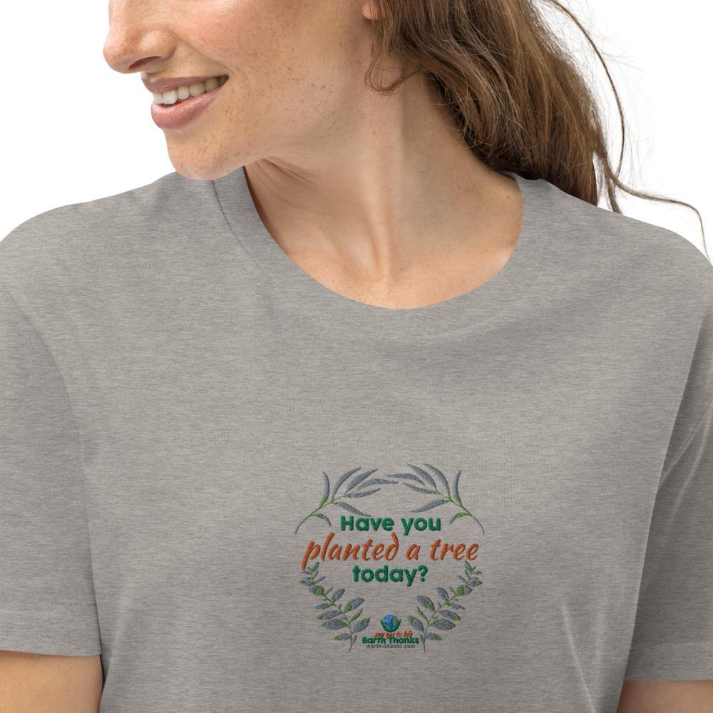 Have you planted a tree today? - Organic cotton t-shirt dress - Earth Thanks - Have you planted a tree today? - Organic cotton t-shirt dress - natural, vegan, eco-friendly, organic, sustainable, apparel, comfortable, compostable, cotton, eco textiles, ecofashion, embroidery, non toxic, organic, organic cotton, outdoor, recyclable, recycle, recycle friendly, soft, T-shirt, T-shirt dress, travel, unisex, vegan friendly, woman