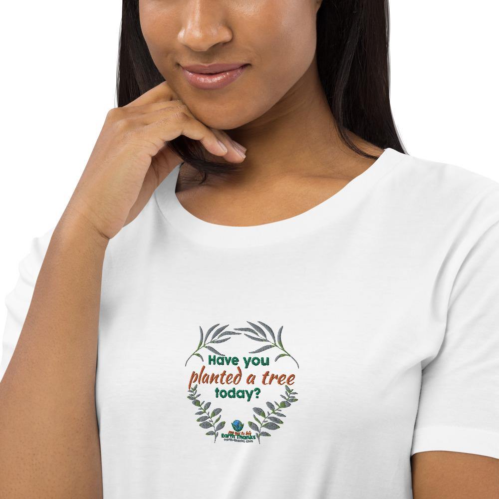 Have you planted a tree today? - Organic cotton t-shirt dress - Earth Thanks - Have you planted a tree today? - Organic cotton t-shirt dress - natural, vegan, eco-friendly, organic, sustainable, apparel, comfortable, compostable, cotton, eco textiles, ecofashion, embroidery, non toxic, organic, organic cotton, outdoor, recyclable, recycle, recycle friendly, soft, T-shirt, T-shirt dress, travel, unisex, vegan friendly, woman