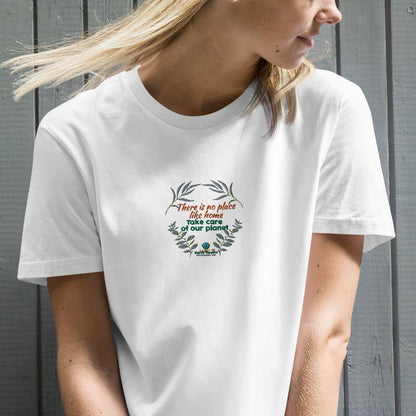 There is no place like home - Organic cotton t-shirt dress - Earth Thanks - There is no place like home - Organic cotton t-shirt dress - natural, vegan, eco-friendly, organic, sustainable, accessories, apparel, compostable, cotton, eco fashion, eco textiles, embroidery, home, non toxic, organic, organic cotton, outdoor, recyclable, recycle, recycle friendly, reusable, soft, sustainable fashion, T-shirt, T-shirt dress, travel, vegan friendly, woman