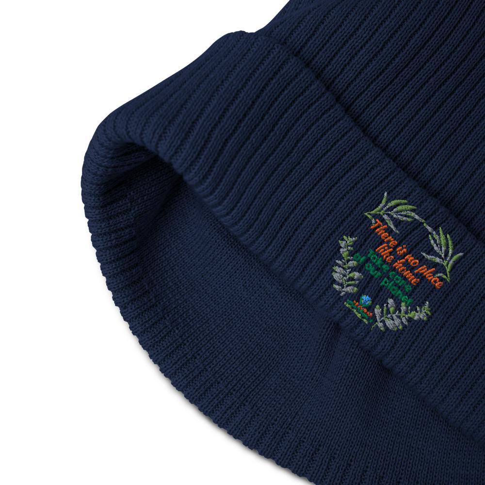 There is no place like home - Organic ribbed beanie - Earth Thanks - There is no place like home - Organic ribbed beanie - accessories, beanie, cotton, cotton fiber, hat, organic cotton, outdoor, portable, recyclable, recycle friendly, reusable, unisex