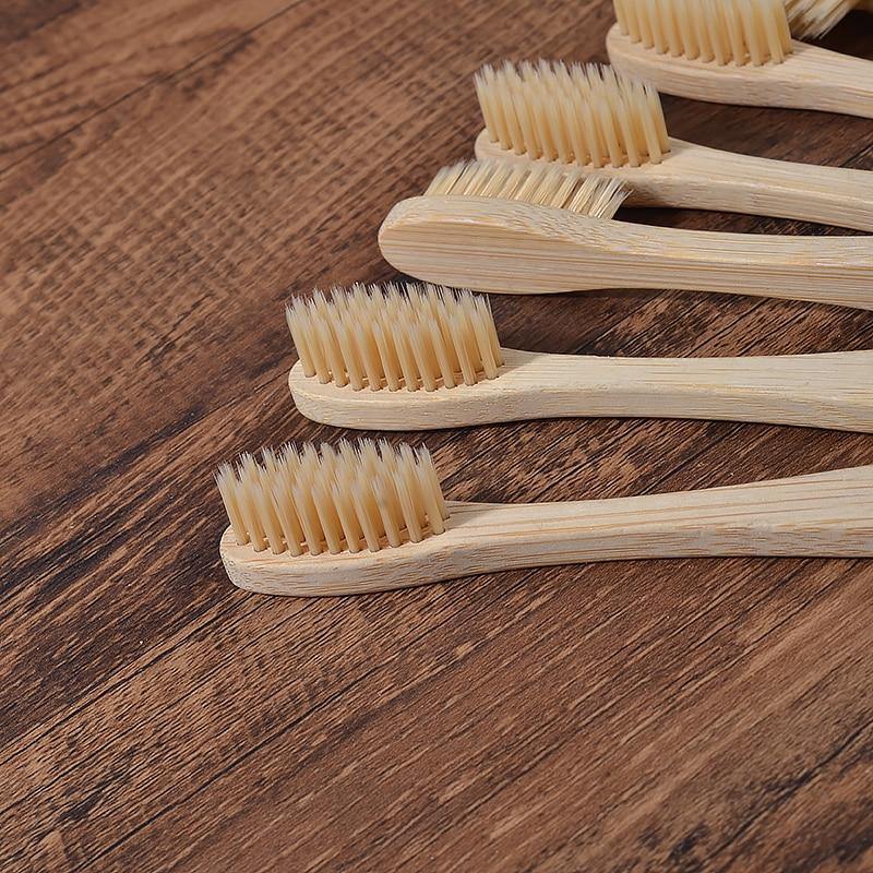 Natural Bamboo Antibacterial Toothbrushes Set of 12 pieces - Earth Thanks