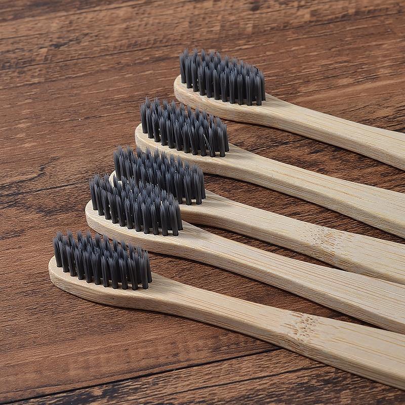 Natural Bamboo Antibacterial Toothbrushes Set of 12 pieces - Earth Thanks