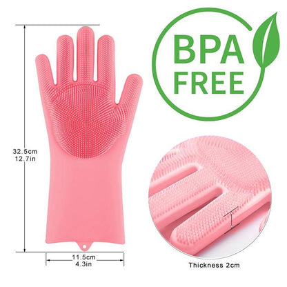 Silicone Antibacterial Magic Kitchen Cleaning Gloves - Earth Thanks - Silicone Antibacterial Magic Kitchen Cleaning Gloves - natural, vegan, eco-friendly, organic, sustainable, bathroom, cleaning, cleaning products, dinnerware, disposable, food grade silicone, home, home care, house, housekeeping, men, non toxic, recyclable, recycle, recycle friendly, reusable, silicone, sterile, tableware, unisex, water, woman, women