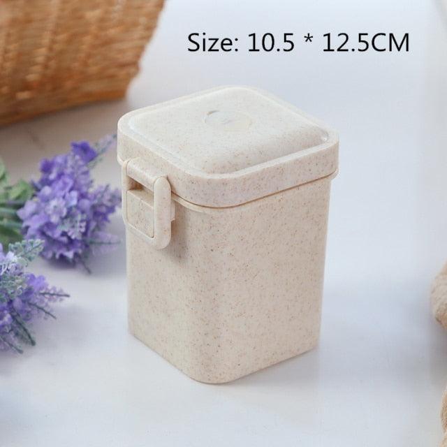 Eco-Friendly Wheat Straw Lunch Box - 3 Layer Bioplastic Container 900ml/750ml