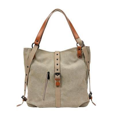 Hemp Canvas Women Handbag - Earth Thanks - Hemp Canvas Women Handbag - natural, vegan, eco-friendly, organic, sustainable, accessories, apparel, bag, big, canvas, design, fashion, female, handbag, hemp, large, portable, reusable, shoulder bag, soft, travel, travel bag, wheat straw, woman