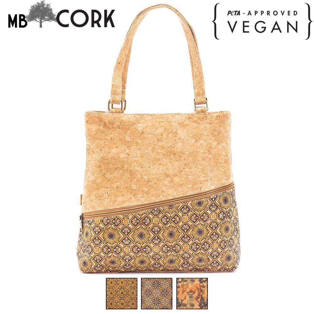 Natural Cork Tote Handbag - Earth Thanks - Natural Cork Tote Handbag - natural, vegan, eco-friendly, organic, sustainable, accessories, bag, city wear, compostable, container, cork, cotton, disposable, dispose, eco shoppers, fashion, handbag, non toxic, nylon, outdoor, plastic free, portable, purse, recyclable, recycle friendly, rucksack, shopper, shoulder bag, smart bag, soft, sterile, street wear, travel, travel bag, traveling bag, vegan friendly, vintage, wardrobe, woman, women, women care, wood, wooden