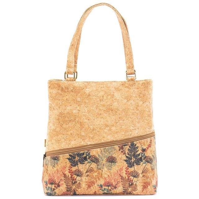 Natural Cork Tote Handbag - Earth Thanks - Natural Cork Tote Handbag - natural, vegan, eco-friendly, organic, sustainable, accessories, bag, city wear, compostable, container, cork, cotton, disposable, dispose, eco shoppers, fashion, handbag, non toxic, nylon, outdoor, plastic free, portable, purse, recyclable, recycle friendly, rucksack, shopper, shoulder bag, smart bag, soft, sterile, street wear, travel, travel bag, traveling bag, vegan friendly, vintage, wardrobe, woman, women, women care, wood, wooden