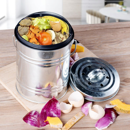 Stainless Steel Kitchen Compost Bin 3L