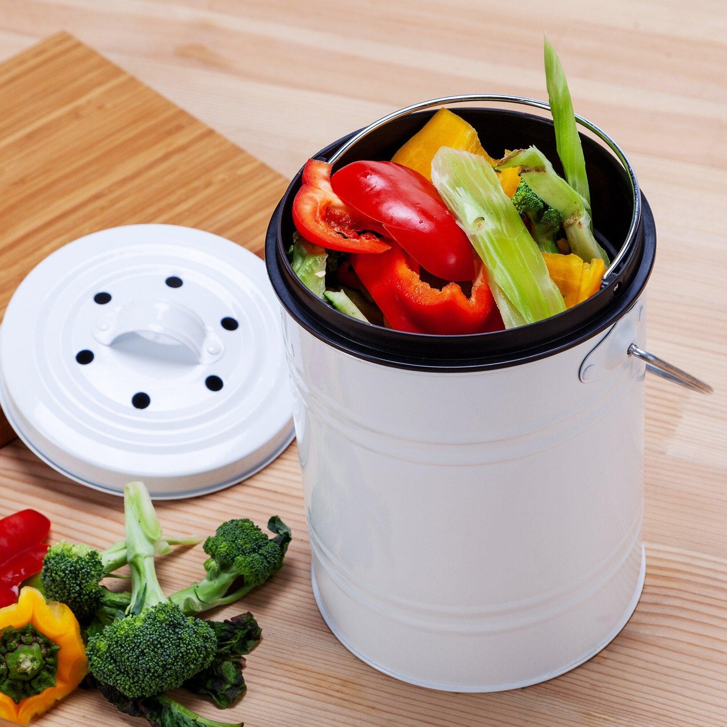 Stainless Steel Kitchen Compost Bin 3L