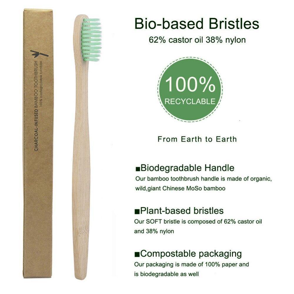 Children Bamboo Toothbrush Biodegradable Pack of 50 - Earth Thanks - Children Bamboo Toothbrush Biodegradable Pack of 50 - natural, vegan, eco-friendly, organic, sustainable, brush, color, paintbrush, tableware, tool, toothbrush, wood, wooden, wooden spoon