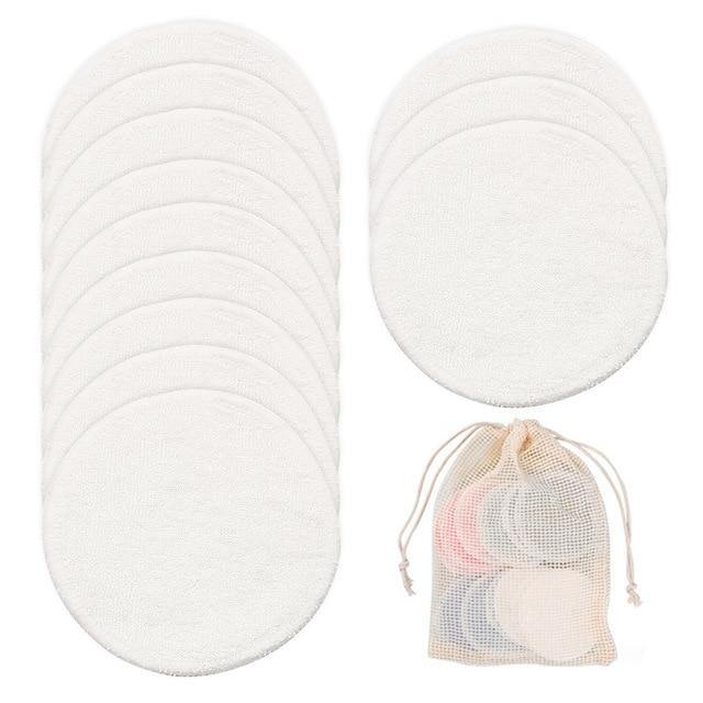 Reusable Natural Cotton Make-Up Pads - Set of 12