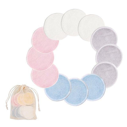 Reusable Natural Cotton Make-Up Pads - Set of 12