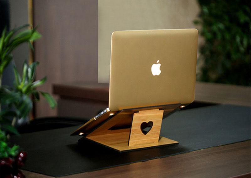 Portable Bamboo Laptop Stand - Earth Thanks - Portable Bamboo Laptop Stand - natural, vegan, eco-friendly, organic, sustainable, accessories, anti-microbial, antibacterial, antimicrobial, bamboo, compostable, computer, computer holder, disposable, electronic, holder, ipad, laptop holder, non tossico, non toxic, office, organization, portable, recyclable, recycle, recycle friendly, reusable, school, stationery, sterile, tablet, tablet stand, vegan friendly, wood, wooden