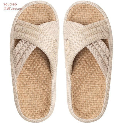 Hemp Summer Slippers Shoes - Earth Thanks - Hemp Summer Slippers Shoes - natural, vegan, eco-friendly, organic, sustainable, comfort, comfortable, eva, hemp, home, indoor, linen, shoes, slippers, spring, summer