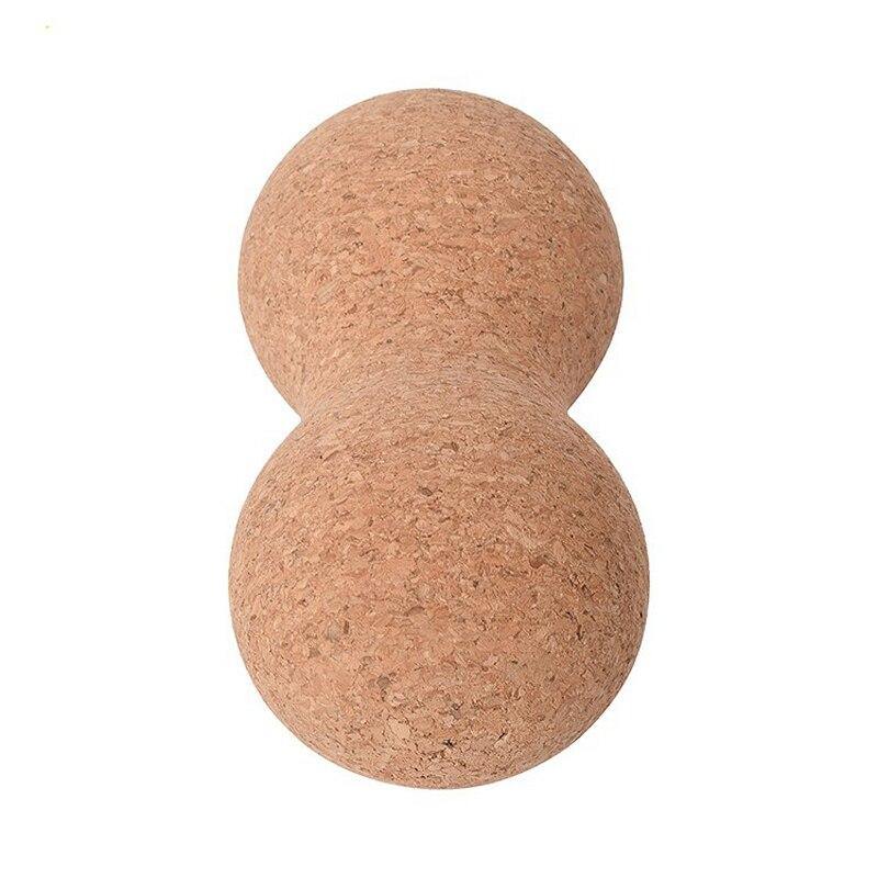 Natural Cork Peanut-Shaped Double Balls Yoga Brick Equipment