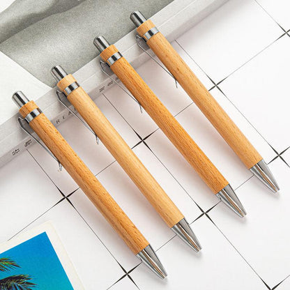 Eco-Friendly Bamboo Wood Ballpoint Pens - Set of 2/4/8