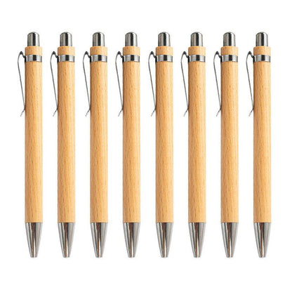 Eco-Friendly Bamboo Wood Ballpoint Pens - Set of 2/4/8