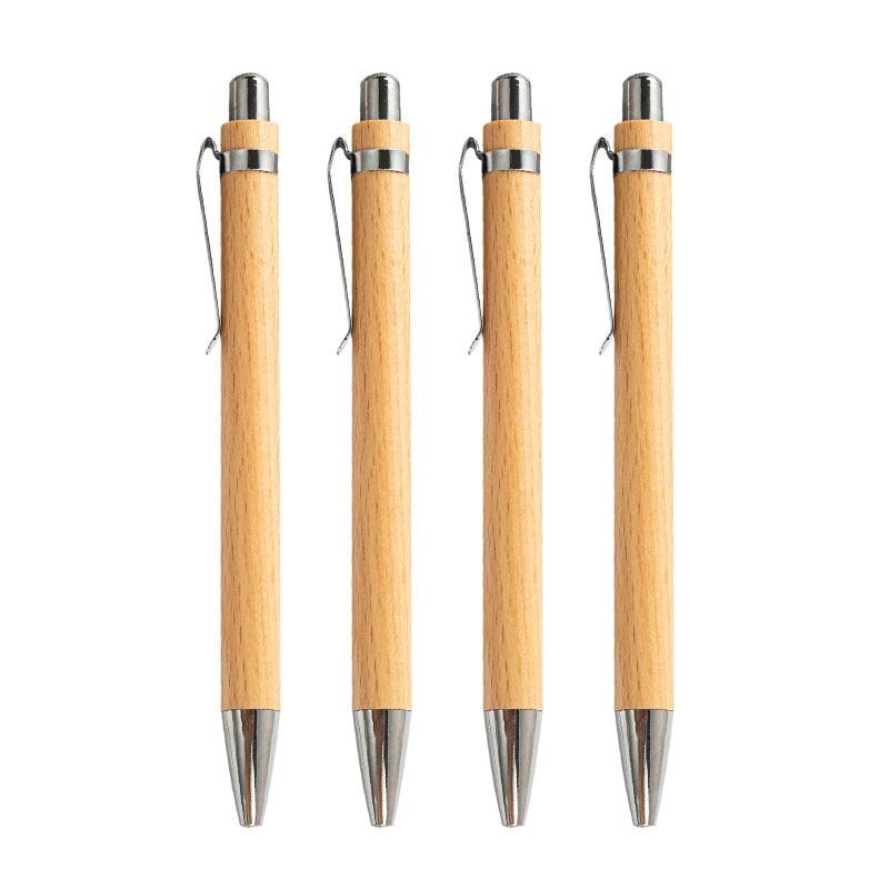 Eco-Friendly Bamboo Wood Ballpoint Pens - Set of 2/4/8