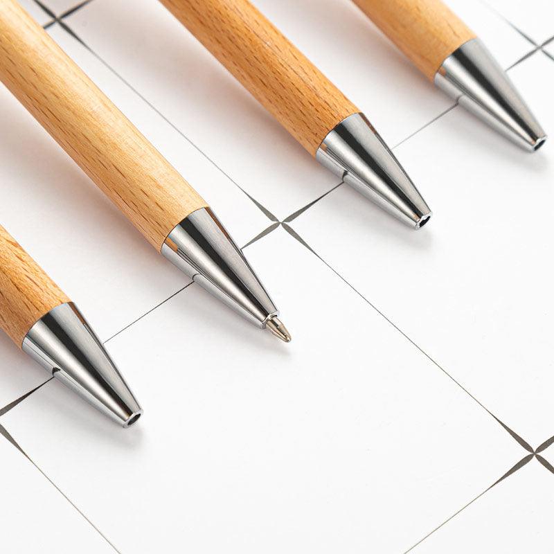 Eco-Friendly Bamboo Wood Ballpoint Pens - Set of 2/4/8