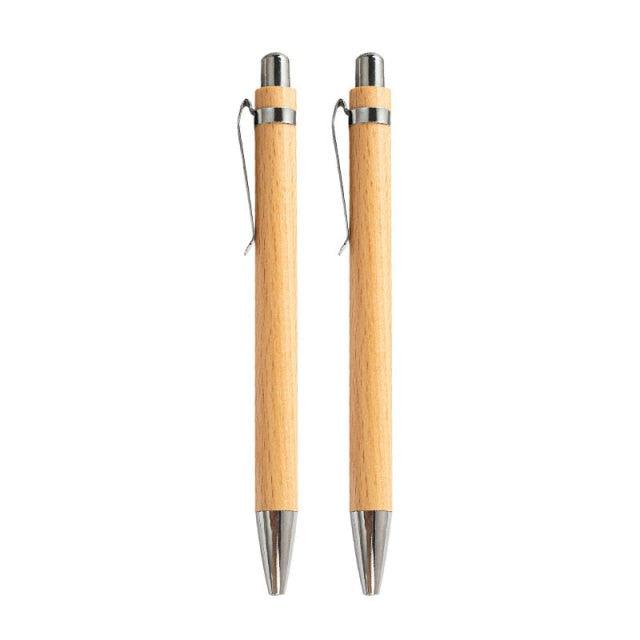 Eco-Friendly Bamboo Wood Ballpoint Pens - Set of 2/4/8