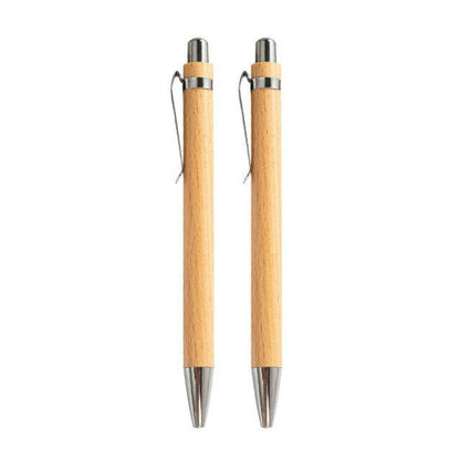 Eco-Friendly Bamboo Wood Ballpoint Pens - Set of 2/4/8