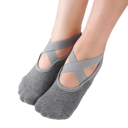 Women Bandage Yoga Socks - Earth Thanks - Women Bandage Yoga Socks - natural, vegan, eco-friendly, organic, sustainable, accessories, anti-friction, apparel, ballet, barefoot, biodegradable, breathable, comfortable, cotton, cotton fiber, dance, easy to wear, fitness, free size, natural, non slipping, pilates, plastic-free, sock, socks, sport, sports, sports leggings, sports wear, sportsware, sportswear, Sportwear, vegan, workout, Yoga, Yoga & Sport, yoga leggings