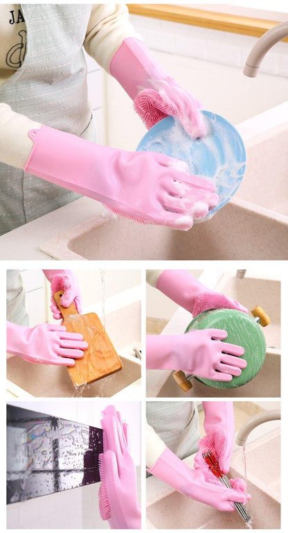 Silicone Antibacterial Magic Kitchen Cleaning Gloves - Earth Thanks - Silicone Antibacterial Magic Kitchen Cleaning Gloves - natural, vegan, eco-friendly, organic, sustainable, bathroom, cleaning, cleaning products, dinnerware, disposable, food grade silicone, home, home care, house, housekeeping, men, non toxic, recyclable, recycle, recycle friendly, reusable, silicone, sterile, tableware, unisex, water, woman, women