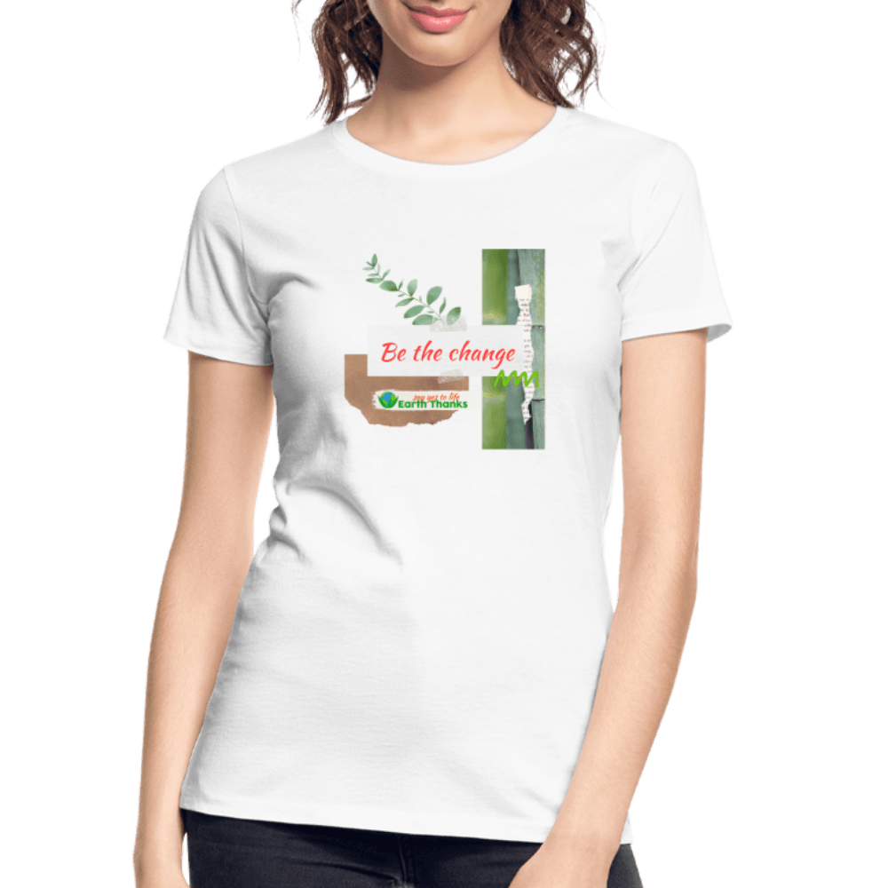 Women’s Premium Organic T-Shirt with Customizable Design - Earth Thanks - Women’s Premium Organic T-Shirt with Customizable Design - natural, vegan, eco-friendly, organic, sustainable, apparel, customizable, Eco-Friendly Tees, SPOD, T-Shirts, Women