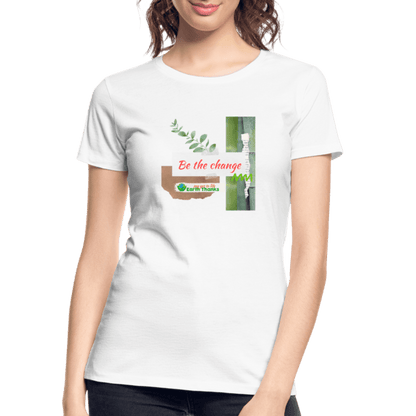 Women’s Premium Organic T-Shirt with Customizable Design - Earth Thanks - Women’s Premium Organic T-Shirt with Customizable Design - natural, vegan, eco-friendly, organic, sustainable, apparel, customizable, Eco-Friendly Tees, SPOD, T-Shirts, Women