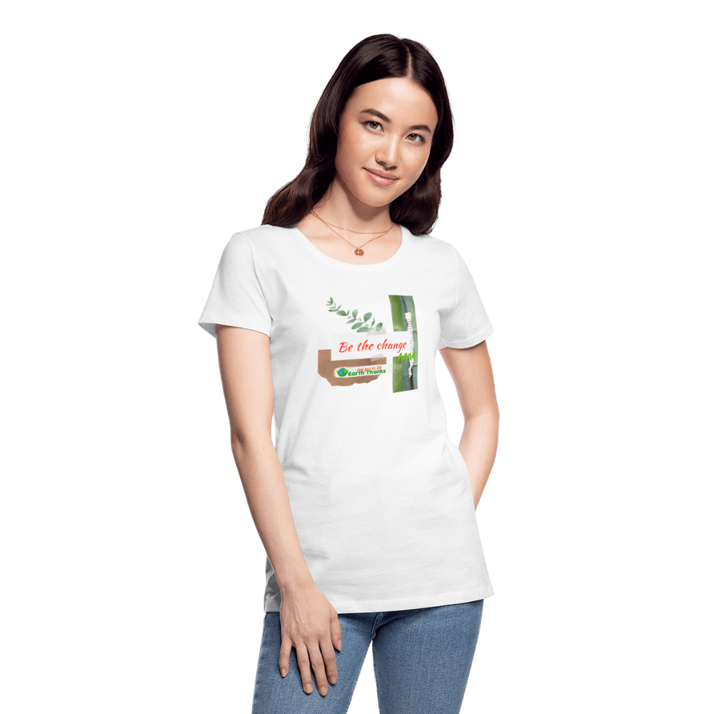 Women’s Premium Organic T-Shirt with Customizable Design - Earth Thanks - Women’s Premium Organic T-Shirt with Customizable Design - natural, vegan, eco-friendly, organic, sustainable, apparel, customizable, Eco-Friendly Tees, SPOD, T-Shirts, Women