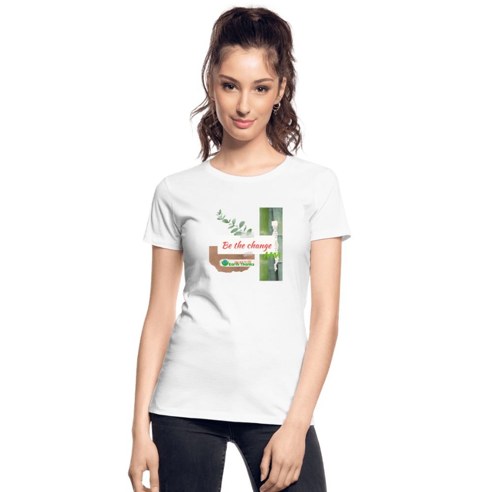 Women’s Premium Organic T-Shirt with Customizable Design - Earth Thanks - Women’s Premium Organic T-Shirt with Customizable Design - natural, vegan, eco-friendly, organic, sustainable, apparel, customizable, Eco-Friendly Tees, SPOD, T-Shirts, Women