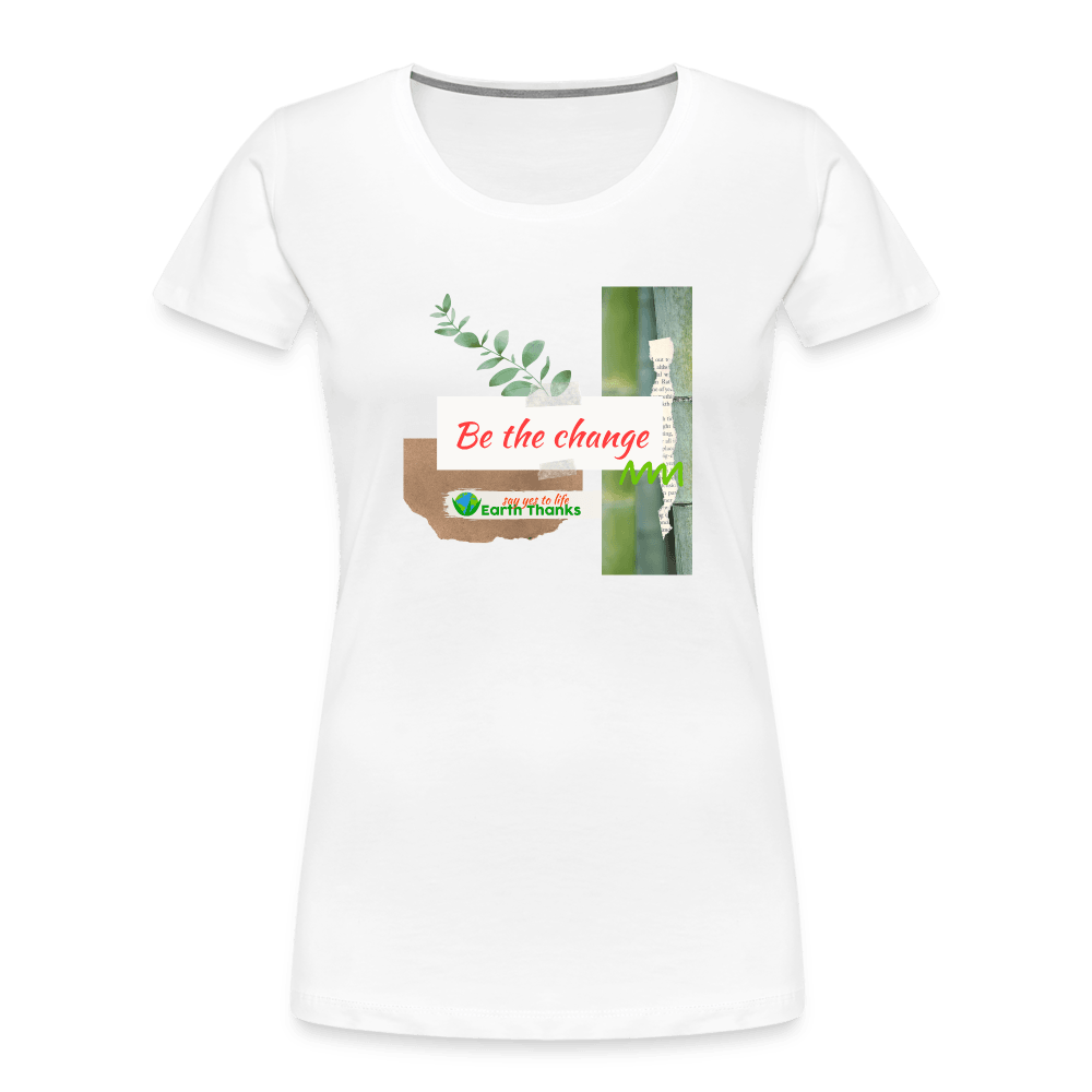 Women’s Premium Organic T-Shirt with Customizable Design - Earth Thanks - Women’s Premium Organic T-Shirt with Customizable Design - natural, vegan, eco-friendly, organic, sustainable, apparel, customizable, Eco-Friendly Tees, SPOD, T-Shirts, Women