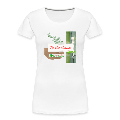 Women’s Premium Organic T-Shirt with Customizable Design - Earth Thanks - Women’s Premium Organic T-Shirt with Customizable Design - natural, vegan, eco-friendly, organic, sustainable, apparel, customizable, Eco-Friendly Tees, SPOD, T-Shirts, Women