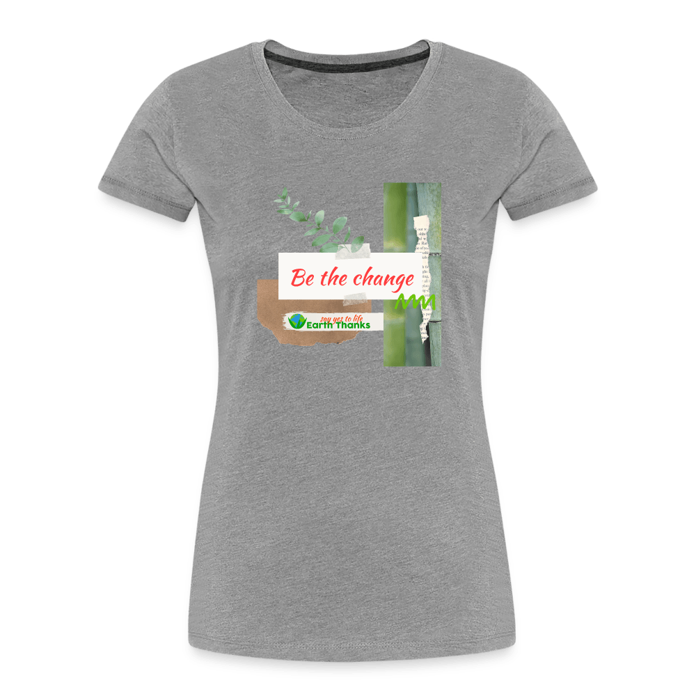 Women’s Premium Organic T-Shirt with Customizable Design - Earth Thanks - Women’s Premium Organic T-Shirt with Customizable Design - natural, vegan, eco-friendly, organic, sustainable, apparel, customizable, Eco-Friendly Tees, SPOD, T-Shirts, Women