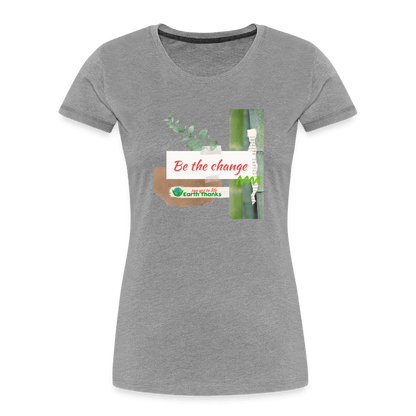 Women’s Premium Organic T-Shirt with Customizable Design - Earth Thanks - Women’s Premium Organic T-Shirt with Customizable Design - natural, vegan, eco-friendly, organic, sustainable, apparel, customizable, Eco-Friendly Tees, SPOD, T-Shirts, Women