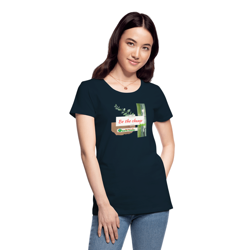 Women’s Premium Organic T-Shirt with Customizable Design - Earth Thanks - Women’s Premium Organic T-Shirt with Customizable Design - natural, vegan, eco-friendly, organic, sustainable, apparel, customizable, Eco-Friendly Tees, SPOD, T-Shirts, Women