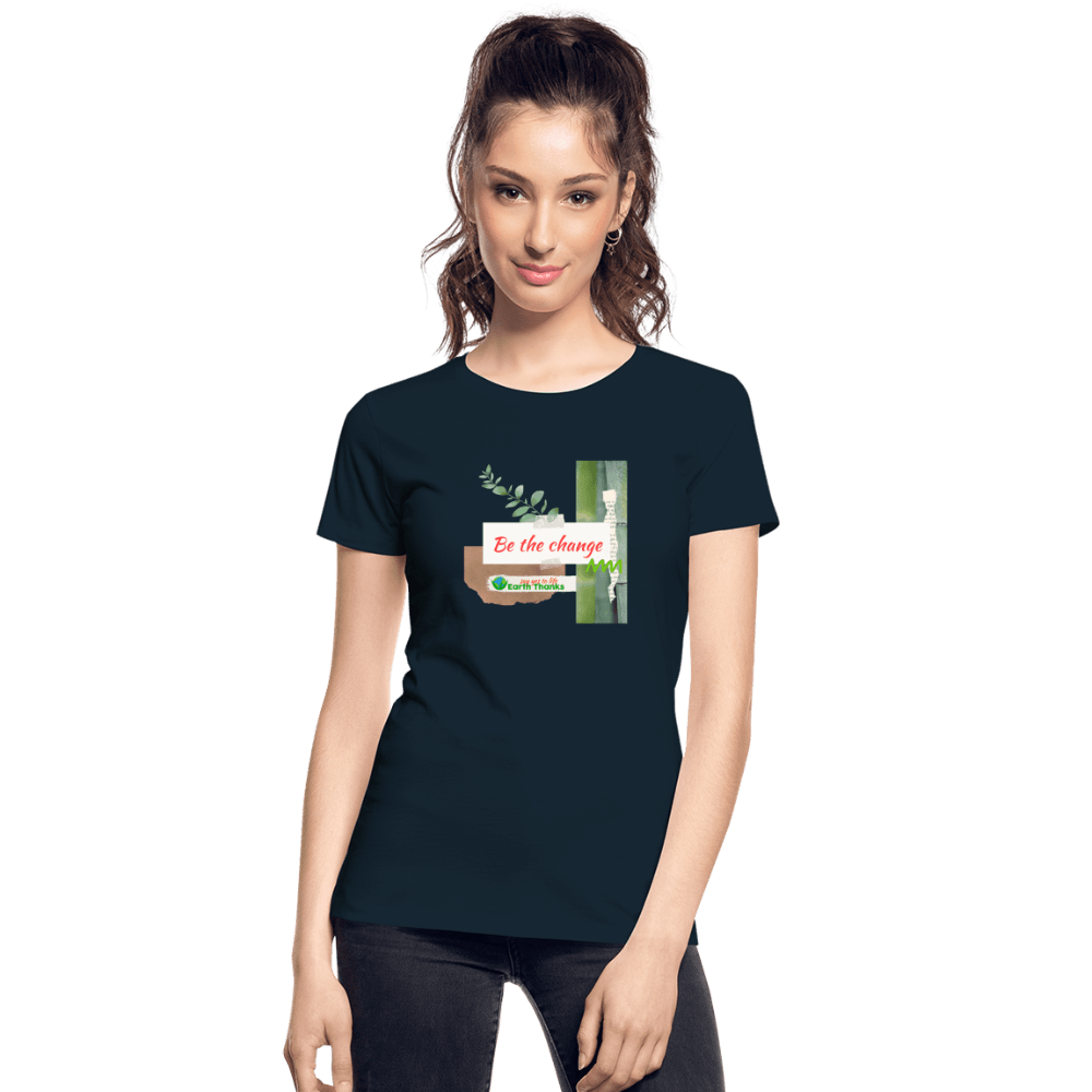 Women’s Premium Organic T-Shirt with Customizable Design - Earth Thanks - Women’s Premium Organic T-Shirt with Customizable Design - natural, vegan, eco-friendly, organic, sustainable, apparel, customizable, Eco-Friendly Tees, SPOD, T-Shirts, Women