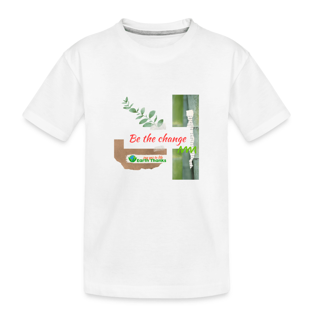 Toddler Premium Organic T-Shirt with Customizable Design - Earth Thanks - Toddler Premium Organic T-Shirt with Customizable Design - natural, vegan, eco-friendly, organic, sustainable, Baby & Toddler Shirts, children, customizable, Kids & Babies, SPOD, toddler