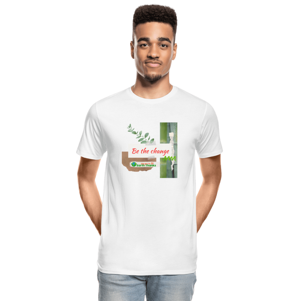 Men’s Premium Organic T-Shirt with Customizable Design - Earth Thanks - Men’s Premium Organic T-Shirt with Customizable Design - natural, vegan, eco-friendly, organic, sustainable, apparel, Big & Tall, customizable, Eco-Friendly Tees, Men, SPOD, T-Shirts, unisex