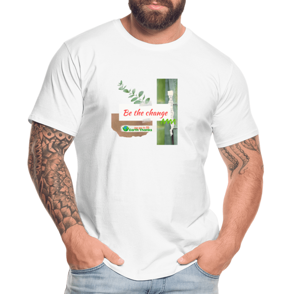 Men’s Premium Organic T-Shirt with Customizable Design - Earth Thanks - Men’s Premium Organic T-Shirt with Customizable Design - natural, vegan, eco-friendly, organic, sustainable, apparel, Big & Tall, customizable, Eco-Friendly Tees, Men, SPOD, T-Shirts, unisex